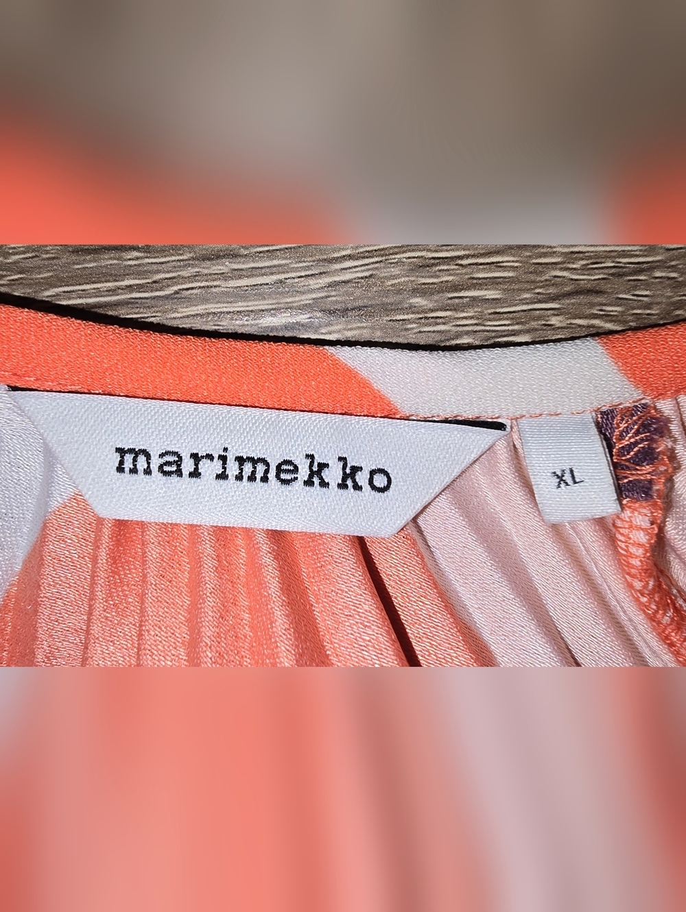 Marimekko Lepatus Unikko Pleated Tunic or Mini Dress Boho Mod Floral Print XL - Picture 8 of 9